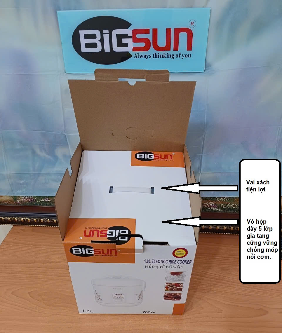 Nồi cơm điện nắp rời 1.8L BR-18CL, hàng chính hãng Bigsun 4 d4b1b483b40d3953601c