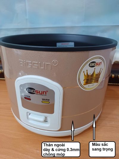 Nồi cơm điện nắp rời 1.8L BR-18CL, hàng chính hãng Bigsun 15 e7a400a4002a8d74d43b