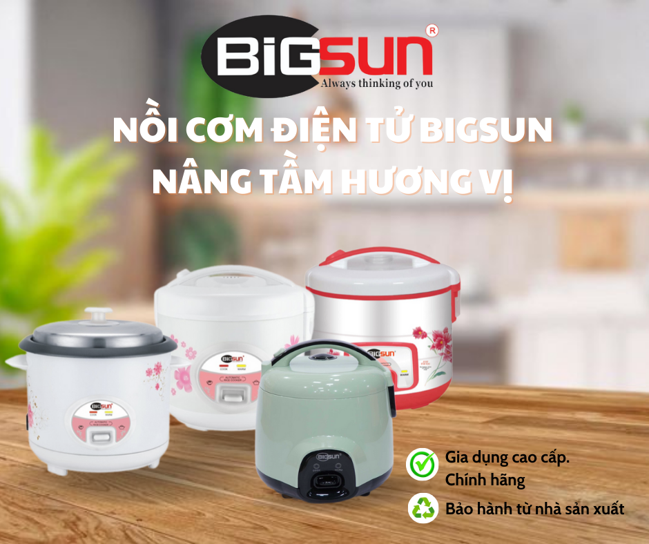 Nồi cơm điện tử chống dính bigsun, chất lượng 2024