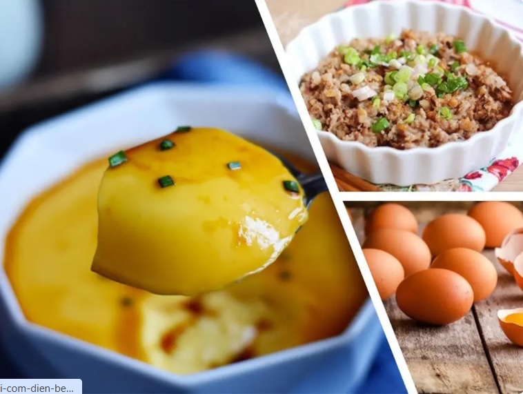 SÁU (06) MÓN NGON NẤU BẰNG NỒI CƠM ĐIỆN 11 Trung hap thit bam